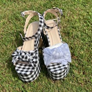 Black and White platform shoes